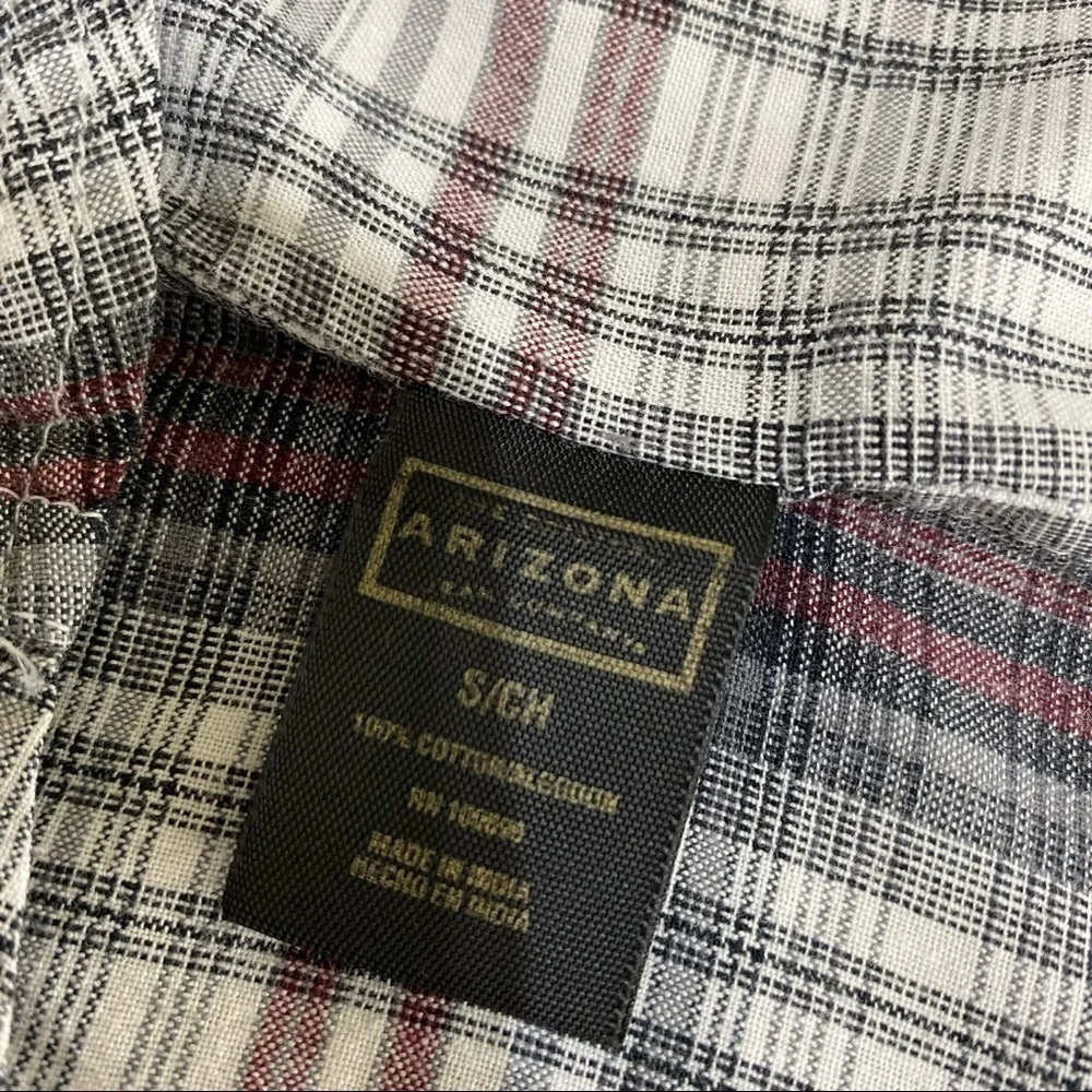 Arizona Jean Company Boy’s Plaid Short Sleeve Button Down
